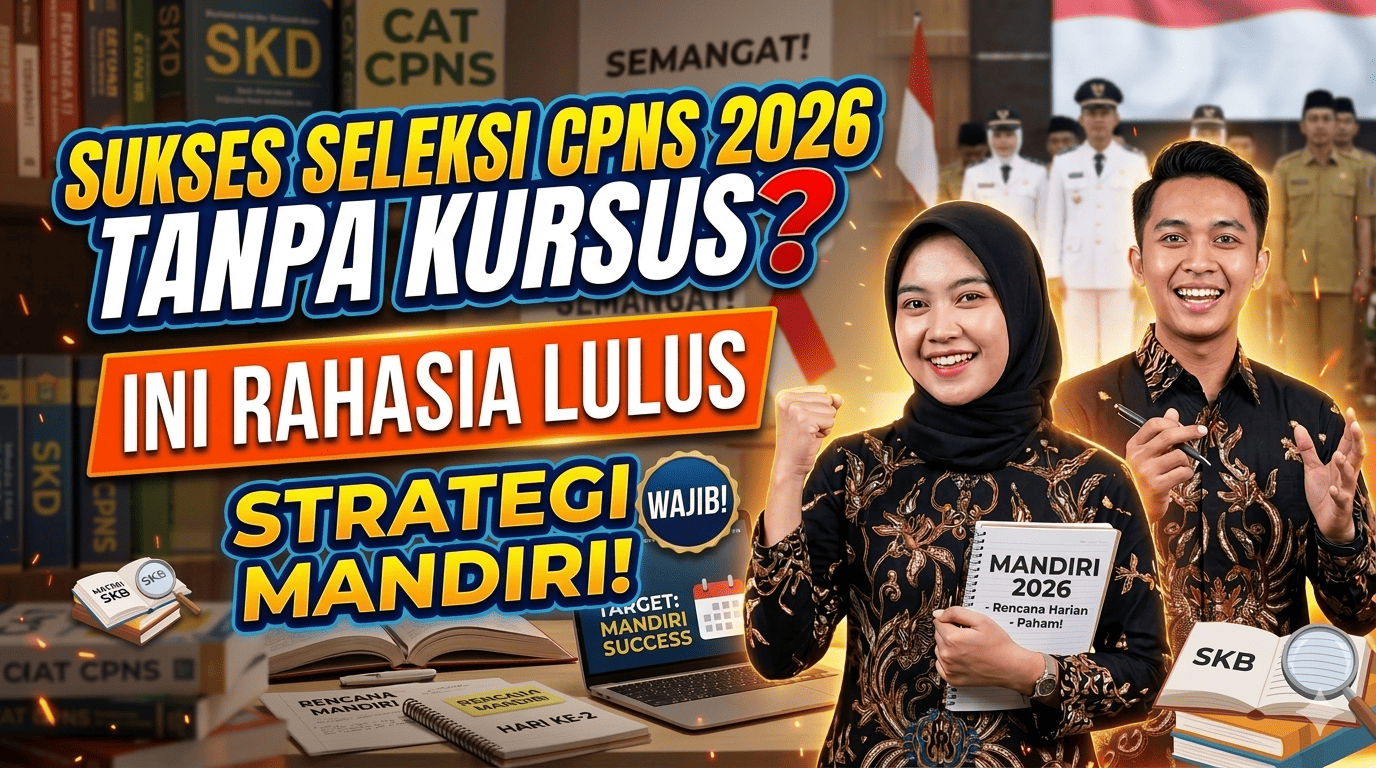 Sukses Seleksi CPNS 2026 Tanpa Kursus? Ini Rahasia Lulus dengan Strategi Mandiri!